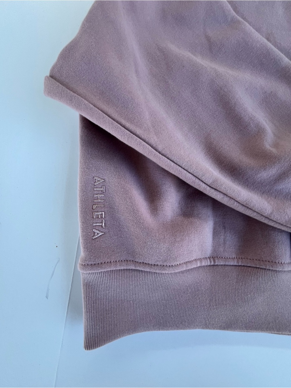 Mauve Athleta full zip fleece hoodie XL cropped - Picture 4 of 8